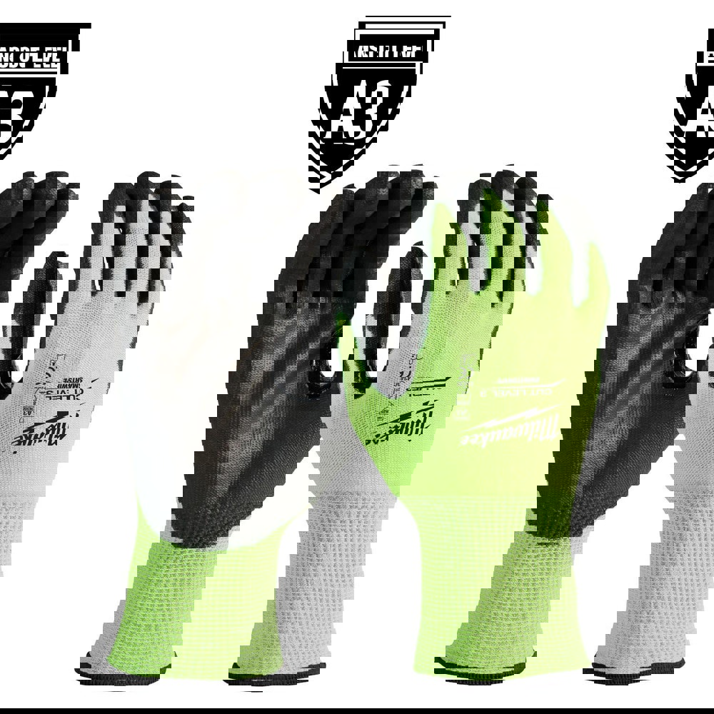 Cut & Puncture Resistant Gloves; Coating Material: Nitrile ; Coating Coverage: Palm & Fingertips ; Glove Type: Cut & Puncture-Resistant ; ANSI/ISEA Cut Resistance Level: A3 ; Primary Material: HPPE Blend; Polyester ; Lining Material: HPPE Blend; Polyester